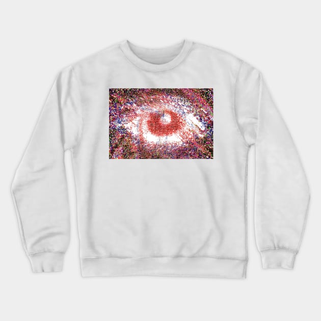 Coded Red Eye Crewneck Sweatshirt by LukeMargetts